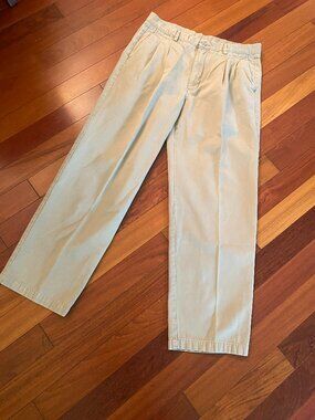 Men's Dress Pants 34 x 30 Beige Perry Ellis